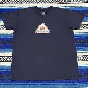 Brooks Transcend Running T Shirt Mens Medium Navy Astronaut Graphic Cotton